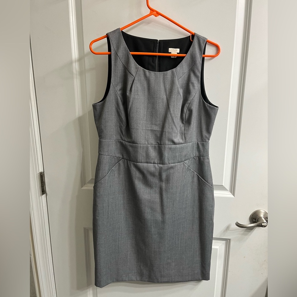 JCrew Suit Dress, Grey Size 12 Petite